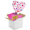 Balloon In A Box - Valentine's Sparkling Ombre Foil Balloon - 18