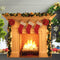 Festive Christmas Fireplace Cardboard Cutout - 101cm Tall