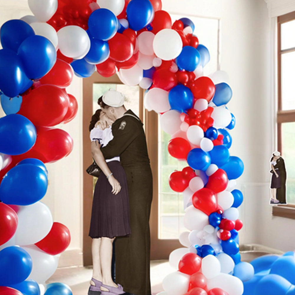 Victory Day Kissing Couple Cardboard Cut Out - 1.84m