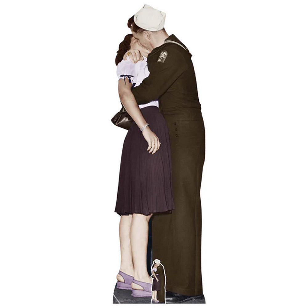 Victory Day Kissing Couple Cardboard Cut Out - 1.84m