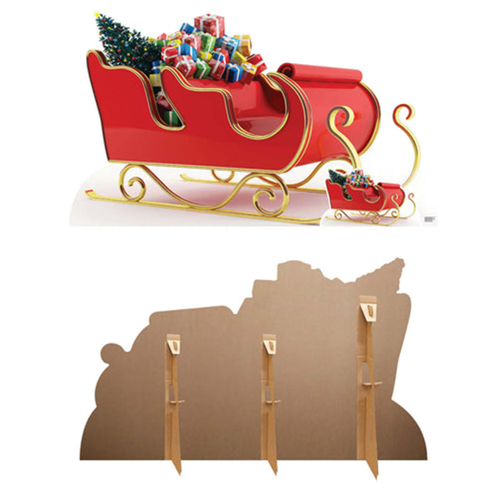Christmas Sleigh with Presents Lifesize Cardboard Cutout - 93cm