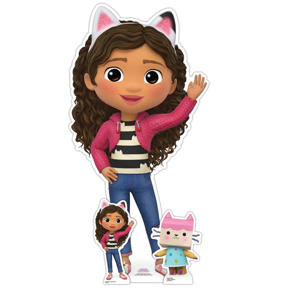 Gabby's Dollhouse Gabby Waving Cardboard Cutout - 96cm + FREE Mini Cutouts
