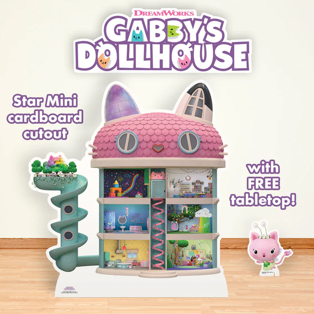 Gabby's Dollhouse Cardboard Cutout - 79cm + FREE Mini Cutout