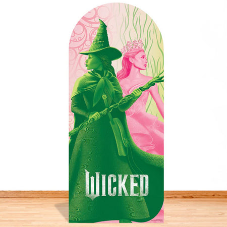 Wicked Glinda and Elphaba Logo Backdrop Cardboard Cutout - 1.85cm