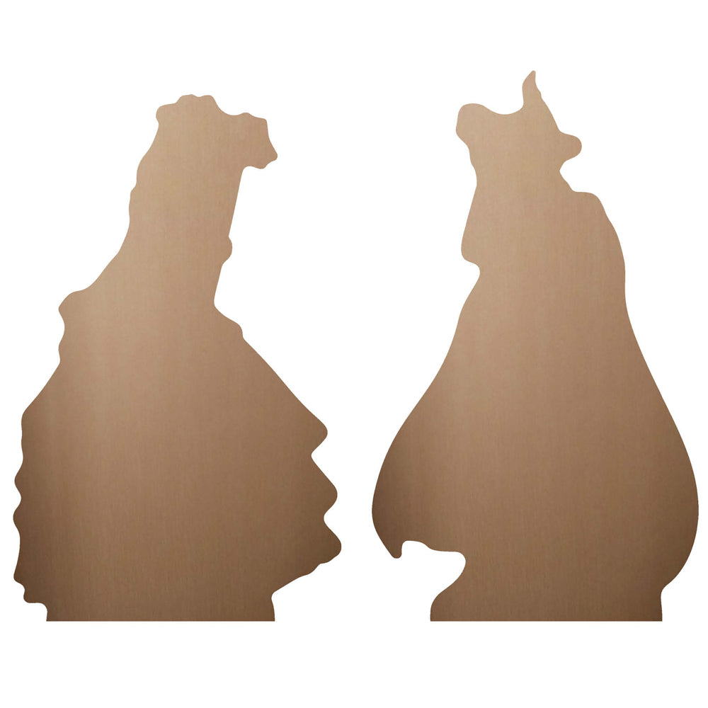 Mini Wicked Glinda and Elphaba Desktop Card Cutout Decorations - Pack of 2 - 31cm