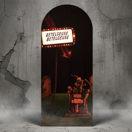 Here Lies Beetlejuice Tombstone Backdrop Cardboard Cutout - 1.85m