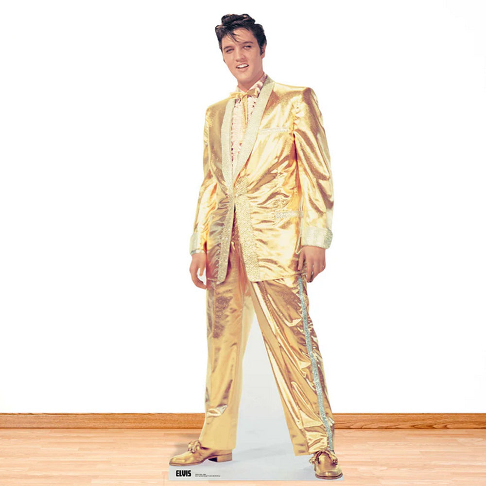 Elvis in Gold Lame Suit Lifesize Cardboard Cutout - 1.83m