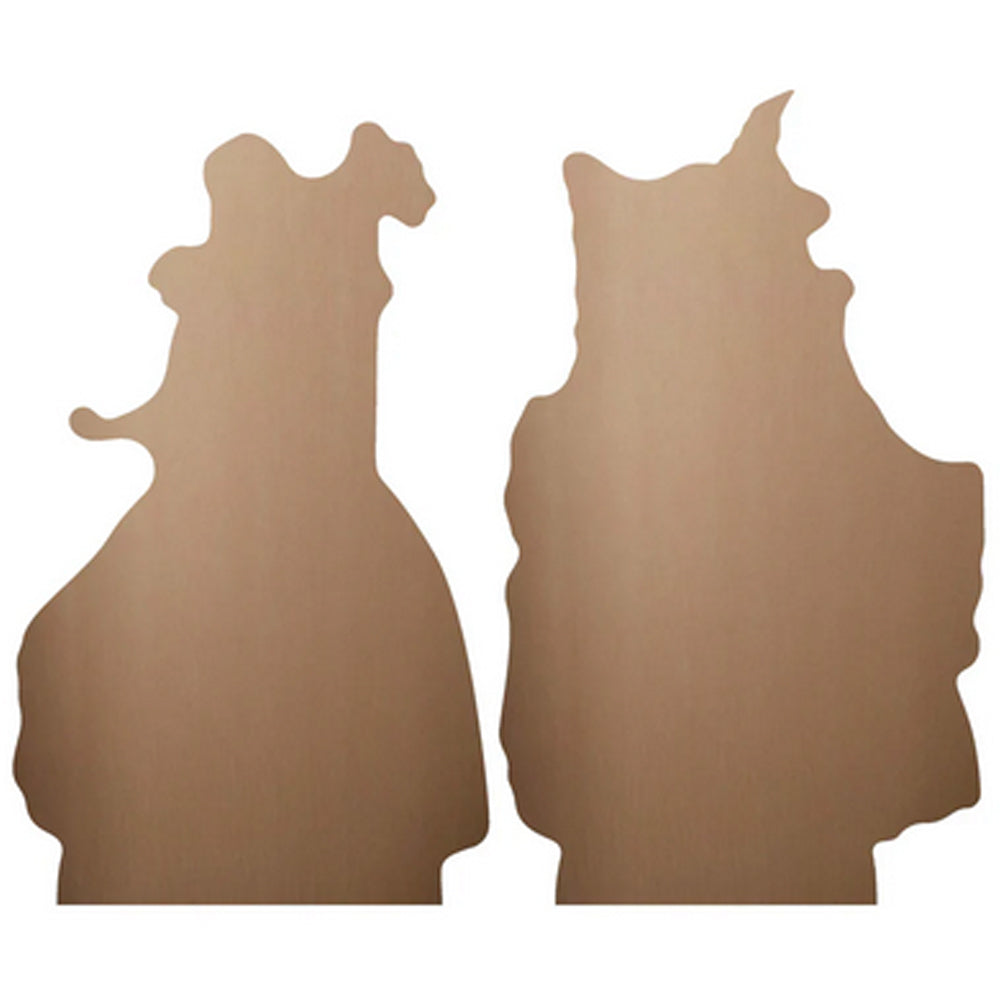 Mini Wicked For Good Glinda and Elphaba Desktop Card Cutout Decorations - Pack of 2 - 32cm