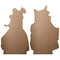 Mini Wicked For Good Glinda and Elphaba Desktop Card Cutout Decorations - Pack of 2 - 32cm