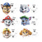 Paw Patrol Card Masks - Pack of 6