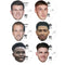 England Football Player Card Masks - Pack of 6