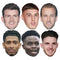 England Football Player Card Masks - Pack of 6