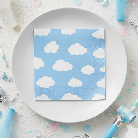 Blue Cloud Napkins - 33cm - Pack of 20