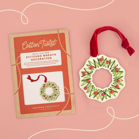 Make Your Own Stitched Christmas Wreath Kit - Plastic Free