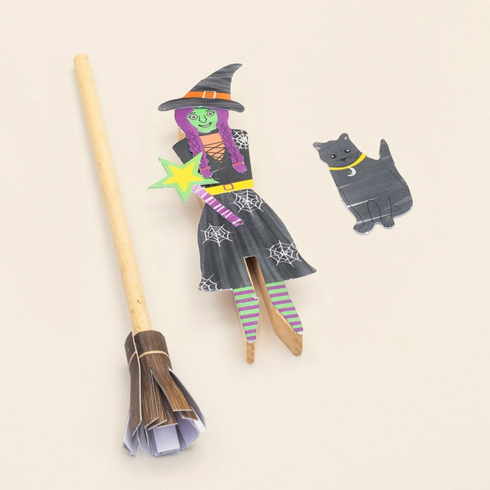 Make Your Own Witch Peg Doll Craft Kit - Plastic Free