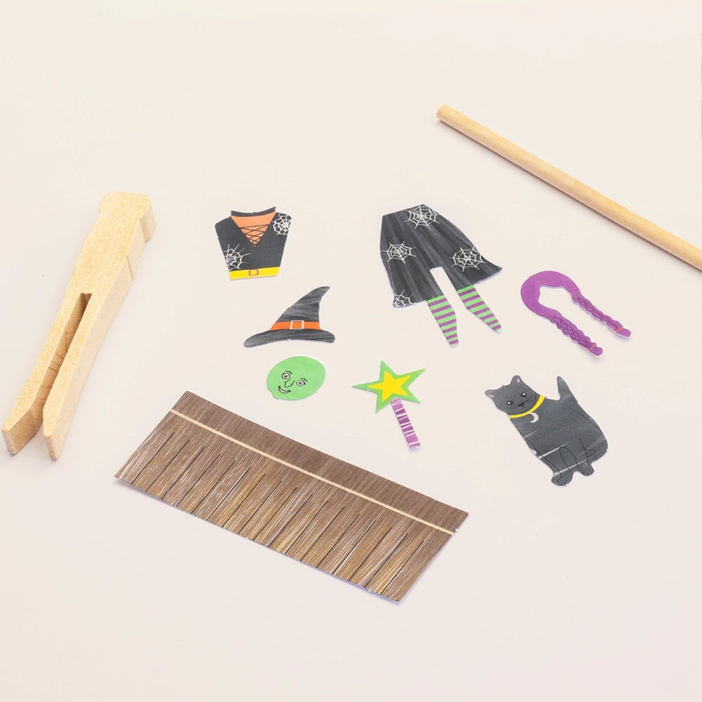 Make Your Own Witch Peg Doll Craft Kit - Plastic Free