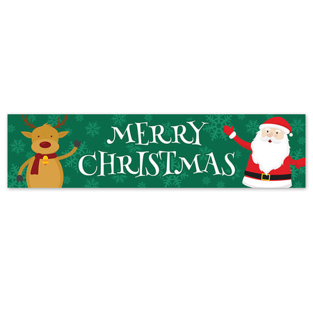 Santa Claus Merry Christmas Banner - 1.2m