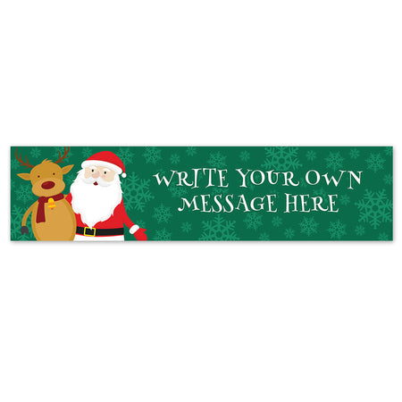 Personalised Santa Claus Christmas Banner - 1.2m
