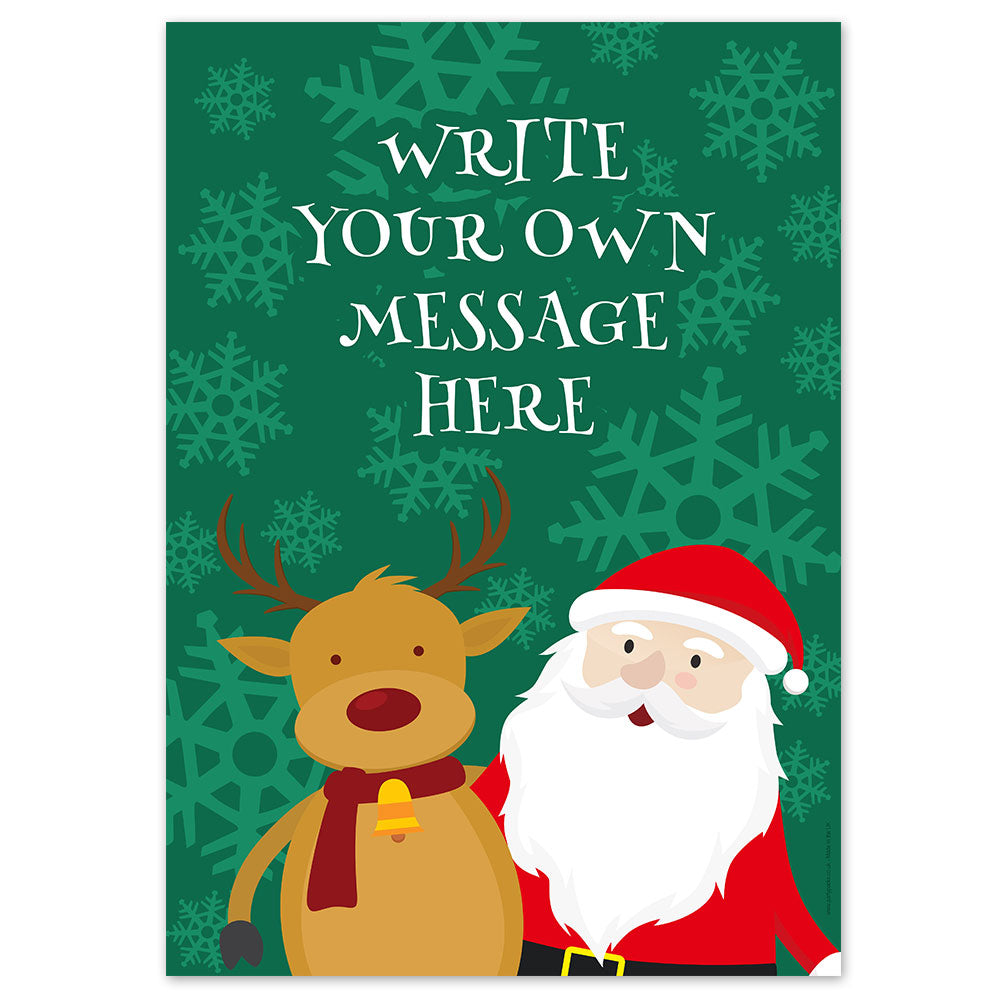 Personalised Santa Claus Christmas Poster - A3