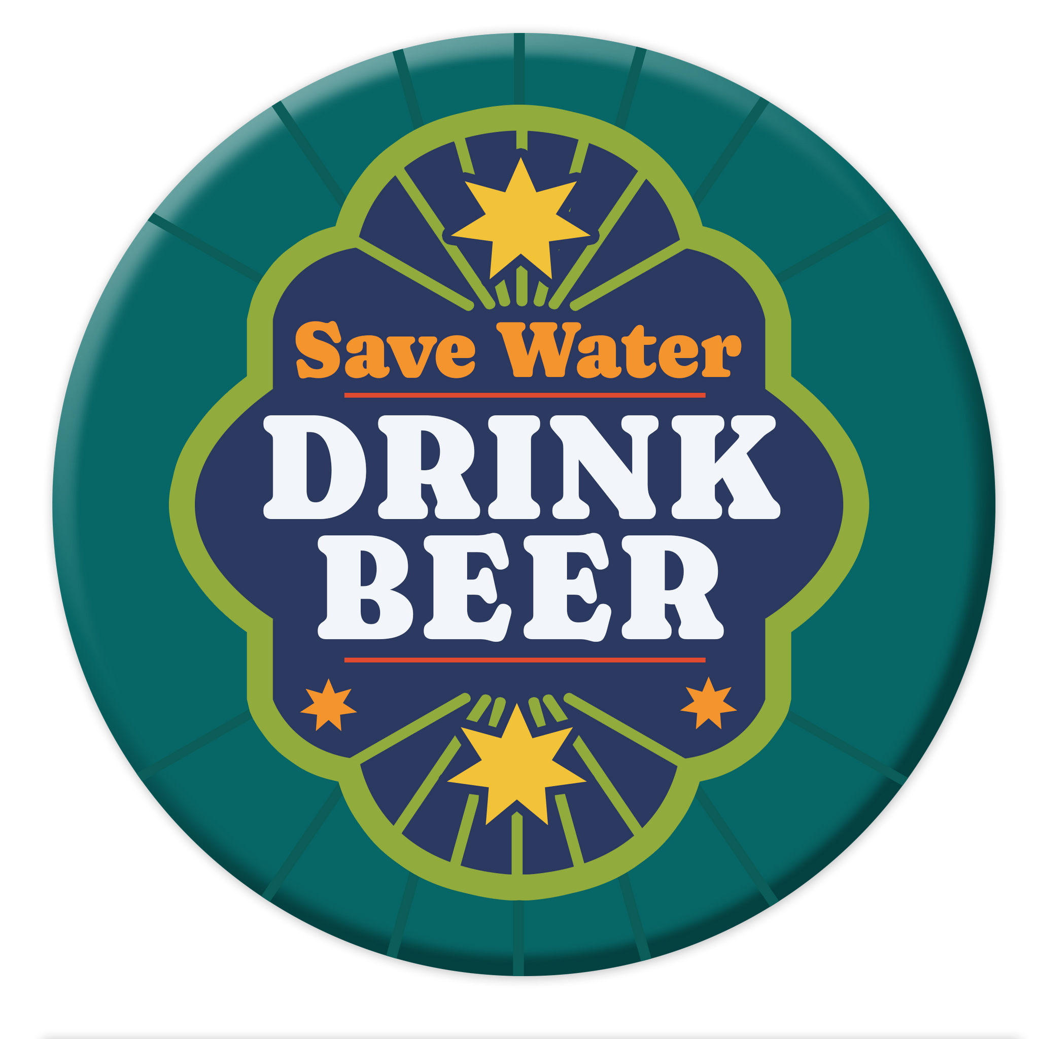 Save Water Drink Beer Bottle Opener Magnet - 58mm