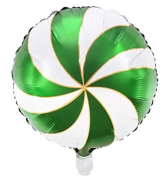 Green Candy Swirl Foil Balloon - 14