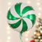 Green Candy Swirl Foil Balloon - 14