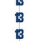 Birthday Glitz Blue 13th Hanging Decorations - 1.52m - Pack of 6