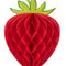 Strawberry Red Honeycomb Tissue Decoration - 29cm
