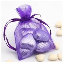 Purple Organza Bags - Pack of 10