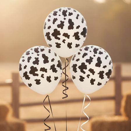 Friesian Cow Qualatex Balloons - 12