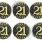 Gold Celebration 21st Hanging Swirl Decorations - 45.7cm - Pack of 6
