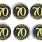 Gold Celebration 70th Hanging Swirl Decorations - 45.7cm - Pack of 6