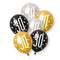 Birthday Glitz Black & Silver 30th Pearlised Latex Balloons - Pack of 6