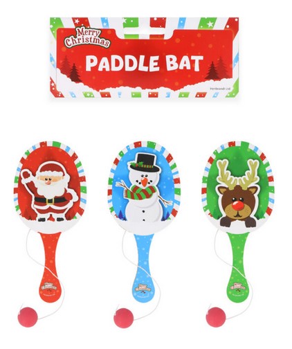 Wooden Christmas Bat and Ball - 22cm