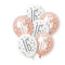 Birthday Glitz Rose Gold 16th Pearlised Latex Balloons - 12