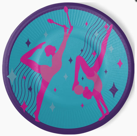 Gymnastics Party Paper Plates - Pack of 8