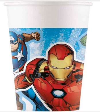 Avengers Paper Cups - 200ml - Pack of 8