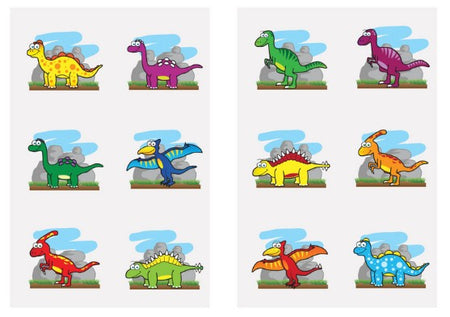 Mini Dinosaur Temporary Tattoos - 4cm - Pack of 6