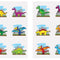 Mini Dinosaur Temporary Tattoos - 4cm - Pack of 6