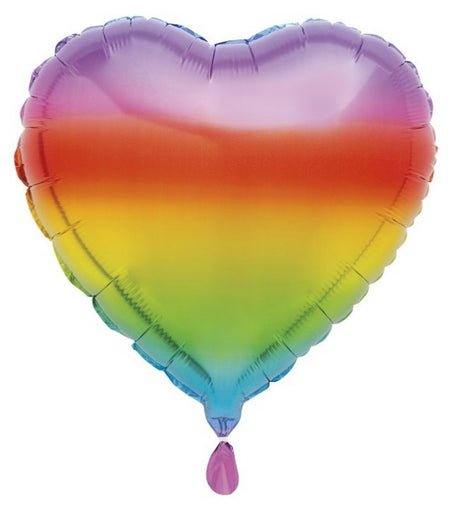 Rainbow Heart Foil Balloon - 18