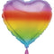 Rainbow Heart Foil Balloon - 18