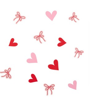Bow and Heart Shaped Confetti - 14g