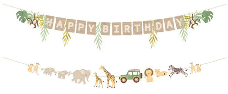 Monkey & Leaf Jungle Bunting Backdrop -4m