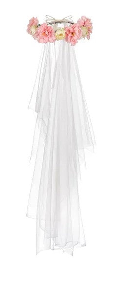 Boho Bride To Be Flower Crown Veil