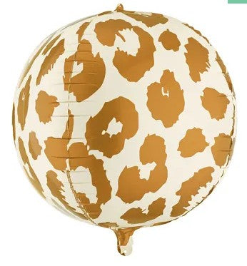 Animalz Cheetah Print Orbz Foil Balloon - 38cm