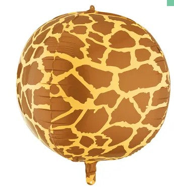 Animalz Giraffe Print Orbz Foil Balloon - 38cm