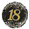 Gold Celebration 18th Birthday Foil Balloon - 18
