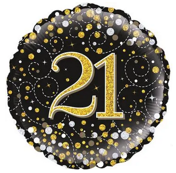 Gold Celebration 21st Birthday Foil Balloon - 18
