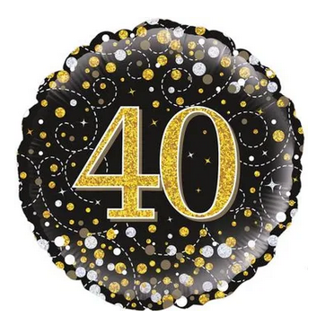 Gold Celebration 40th Birthday Foil Balloon - 18