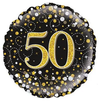 Gold Celebration 50th Birthday Foil Balloon - 18